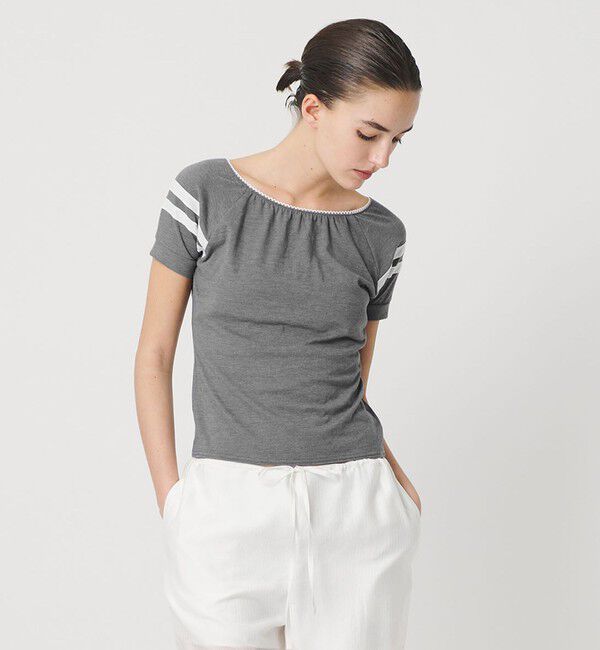 ATTISESSION「＜ATTISESSION＞ライン ショートスリーブ Tシャツ」|Tシャツ・カットソー|MD.GRAY