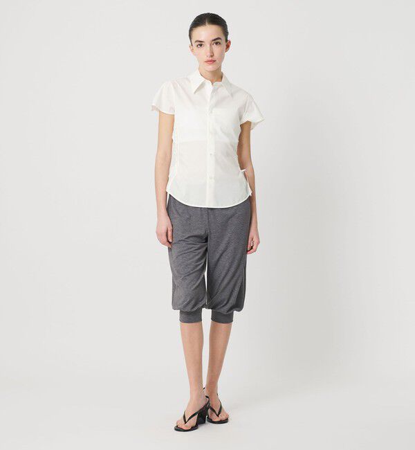 ATTISESSION「＜ATTISESSION＞レースアップ ショートスリーブ シャツ」|シャツ・ブラウス|