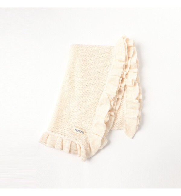 BEAMSBOY「透かし編み フリル ストール」|マフラー|