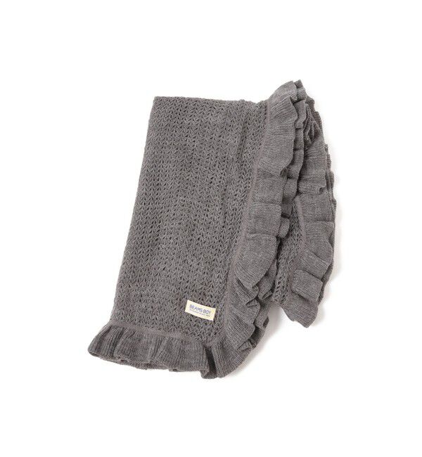 BEAMSBOY「透かし編み フリル ストール」|マフラー|