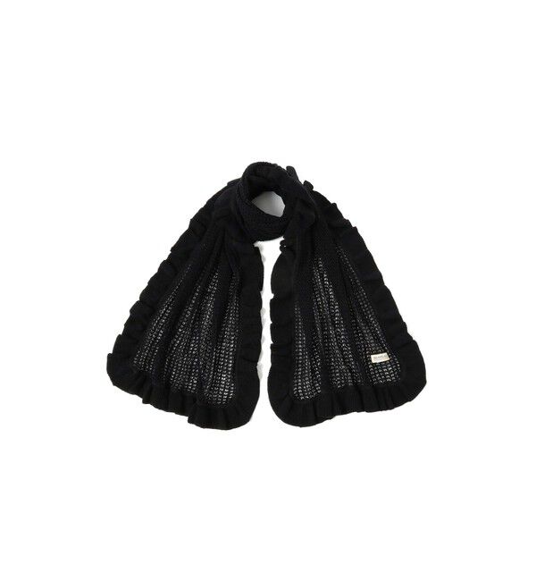 BEAMSBOY「透かし編み フリル ストール」|マフラー|