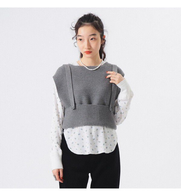 BEAMSBOY「ミリタリー アレンジ ベスト」|ベスト・ジレ|GREY