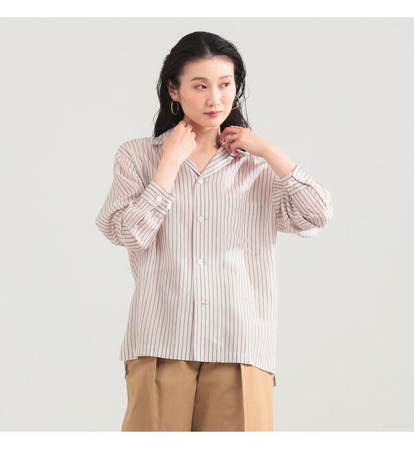 Demi-Luxe BEAMS 「YLEVE / ストライプ パジャマ シャツ」|シャツ・ブラウス|