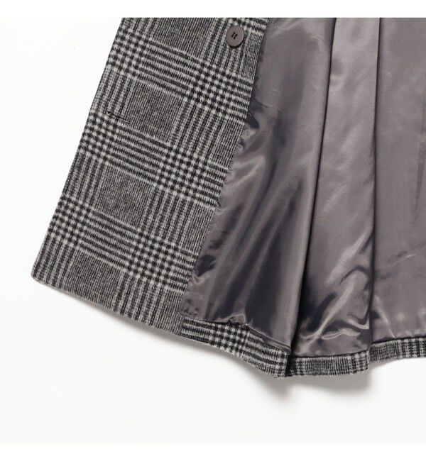 Ray BEAMS 「チェック ビーバー ダブル ハーフコート」|ダッフルコート|