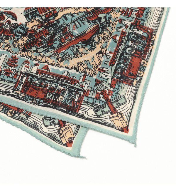 BEAMSBOY「BINDU / マップ プリント バンダナ 26S」|ハンカチ|