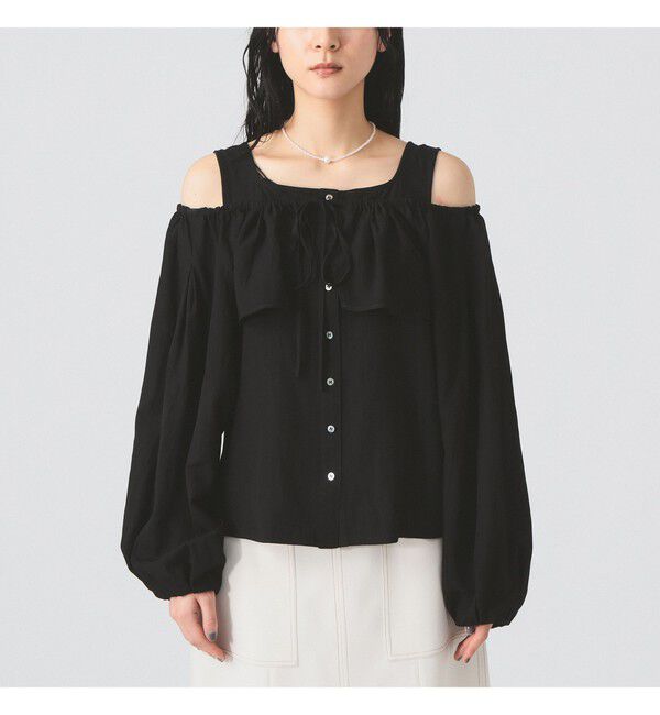 Ray BEAMS 「ヨーク レイヤー オフショルダー ブラウス」|シャツ・ブラウス|