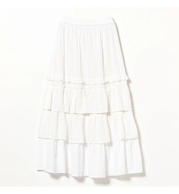 Ray BEAMS 「カットソーレース ティアード スカート」|スカート|