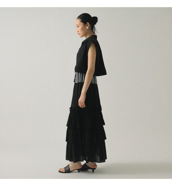 Ray BEAMS 「カットソーレース ティアード スカート」|スカート|