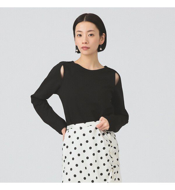 Ray BEAMS 「ショルダー オープン ロングスリーブ Tシャツ」|Tシャツ・カットソー|