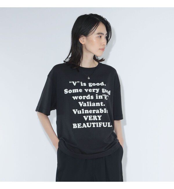 BEAMSBOY「【別注】HEAR MY NAME &times; maturely / メモラブル プリント Tシャツ」|Tシャツ・カットソー|BLACK