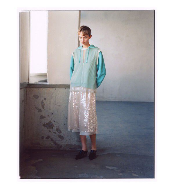 BEAMSBOY「maturely / シャンブレー チュール ノースリーブ」|Tシャツ・カットソー|