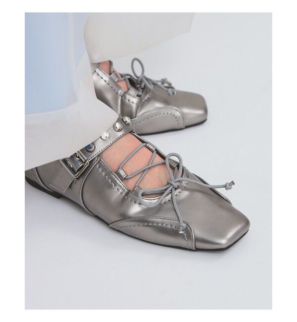 Ray BEAMS 「Casselini / レースアップ スニーカー」|スニーカー|Gunmetalic