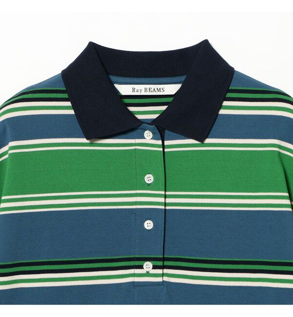 Ray BEAMS 「マルチ ボーダー ビッグ ポロ」|ポロシャツ|