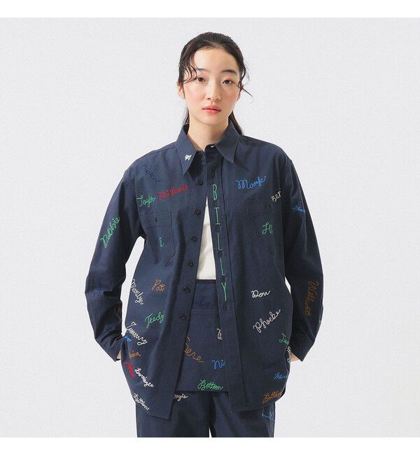 BEAMSBOY「エンブロ ワーク シャツ」|シャツ・ブラウス|NAVY