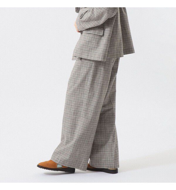 BEAMSBOY「チェック スラックス」|チノ|