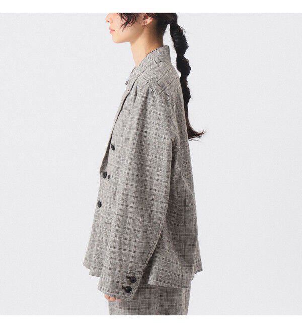 BEAMSBOY「チェック ダブル ジャケット」|テーラードジャケット|