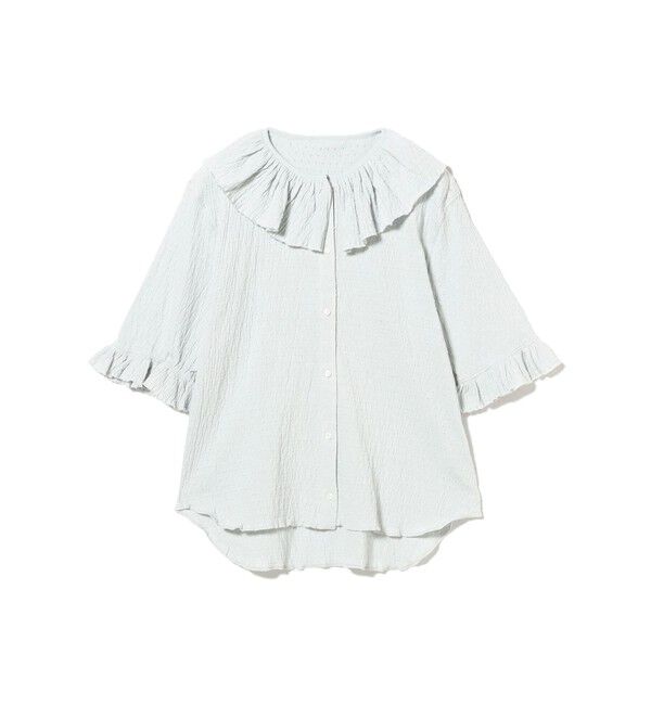 BEAMSBOY「ジャカード フリルギャザー ショートスリーブ」|Tシャツ・カットソー|