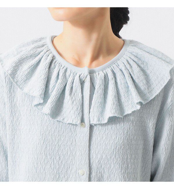 BEAMSBOY「ジャカード フリルギャザー ショートスリーブ」|Tシャツ・カットソー|