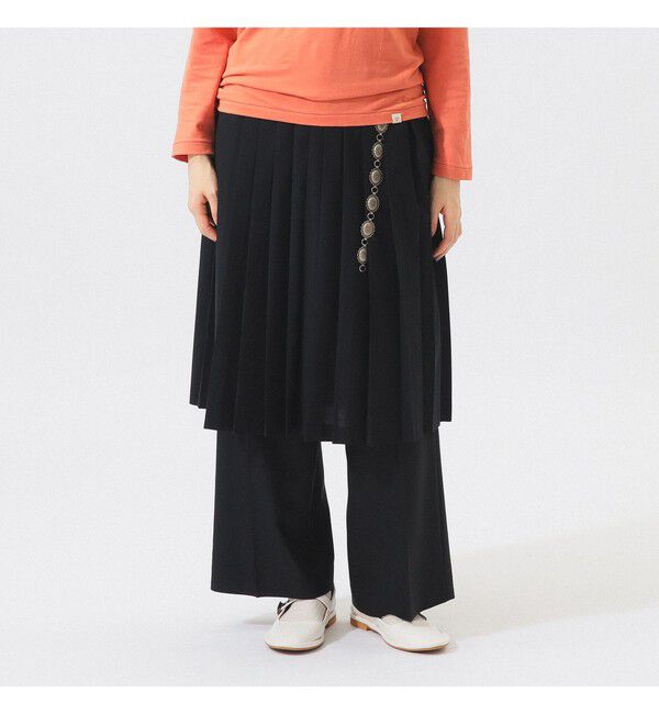 BEAMSBOY「ミックス プリーツ スカート」|スカート|BLACK