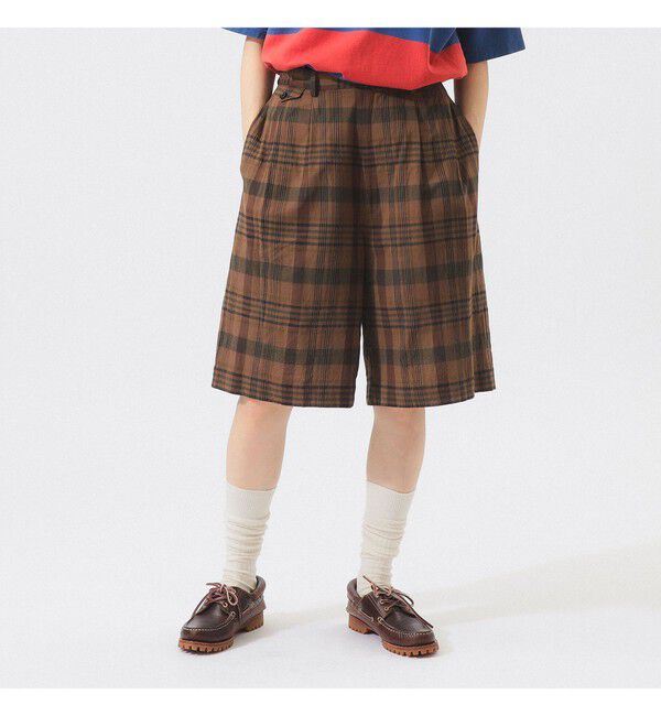 BEAMSBOY「マドラス チェック ショーツ」|その他|BROWN