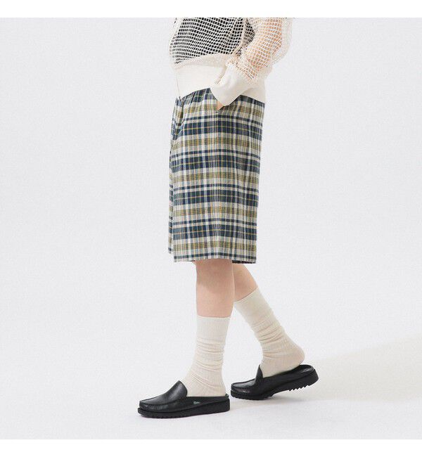 BEAMSBOY「マドラス チェック ショーツ」|その他|GREEN