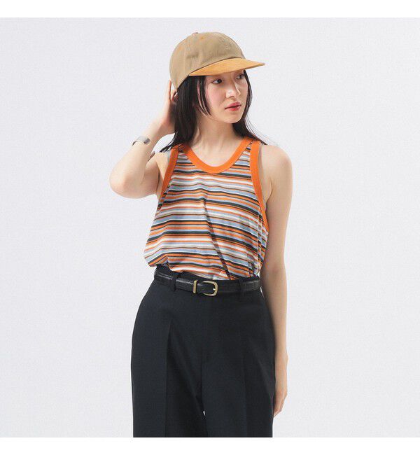 BEAMSBOY「マルチボーダー タンクトップ」|Tシャツ・カットソー|ORANGE