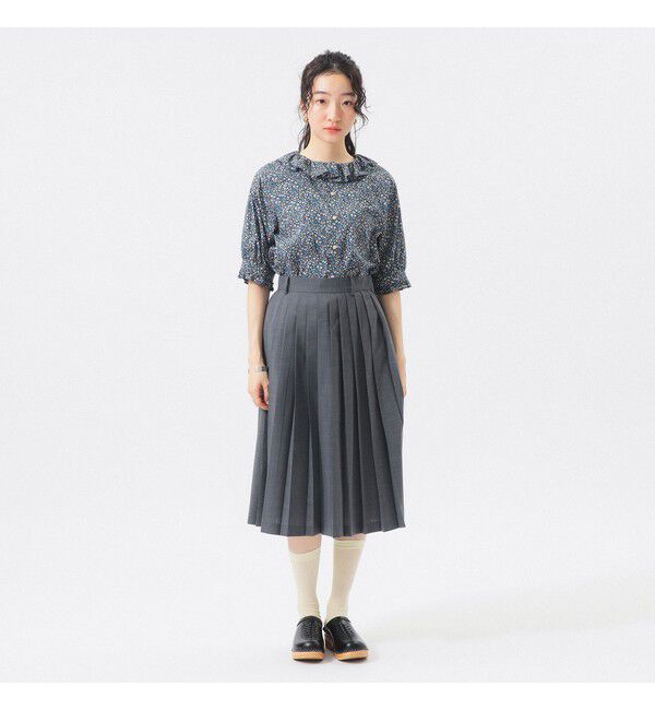 BEAMSBOY「リバティ フリル 5分袖 シャツ」|シャツ・ブラウス|