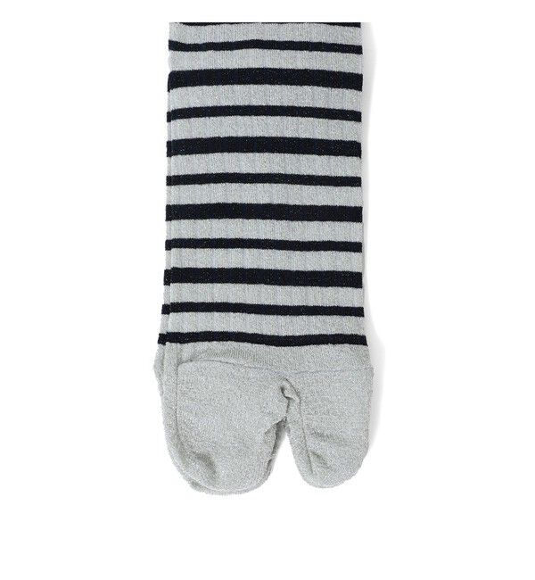 BEAMSBOY「maturely / ラメ ボーダー タビ ソックス」|ソックス|