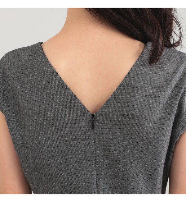 Demi-Luxe BEAMS 「AK+1 / Vネック フレア ノースリーブ ワンピ―ス」|ワンピース|