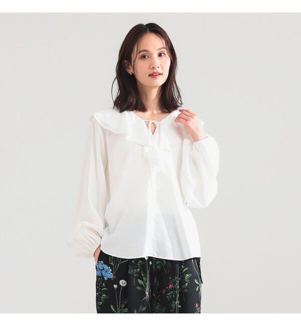 Demi-Luxe BEAMS 「ラッフル ボリューム ブラウス」|シャツ・ブラウス|