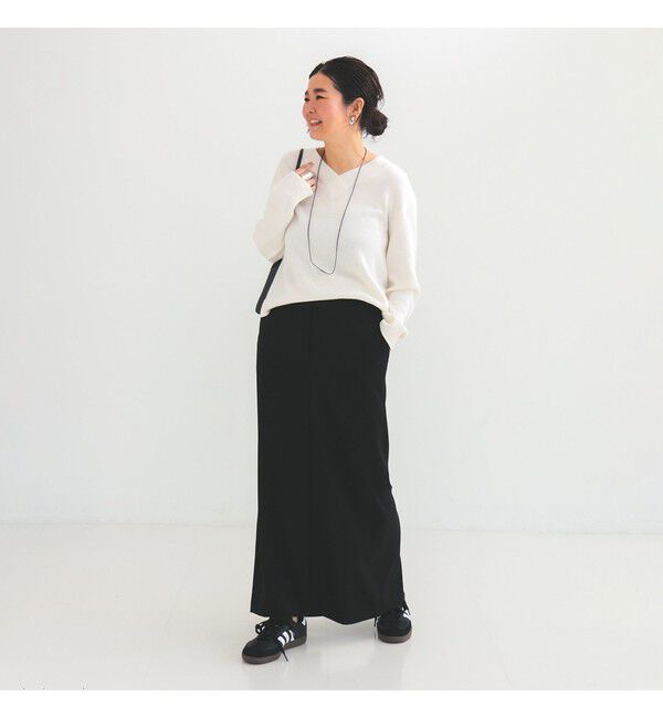 Demi-Luxe BEAMS 「コットンシルク Vネック プルオーバー」|ニット・セーター|