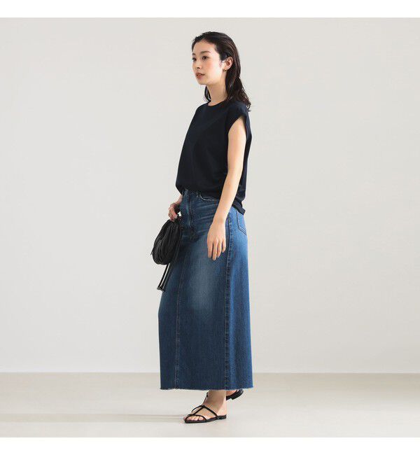 Demi-Luxe BEAMS 「コットン シルク フレンチスリーブ Tシャツ」|Tシャツ・カットソー|