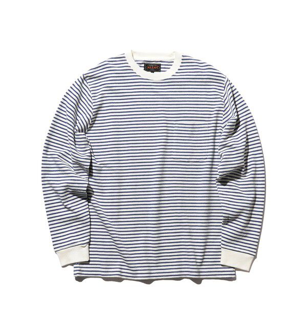 BEAMS PLUS「インレイ ストライプ ポケット Tシャツ」|Tシャツ・カットソー|OFF_WHT