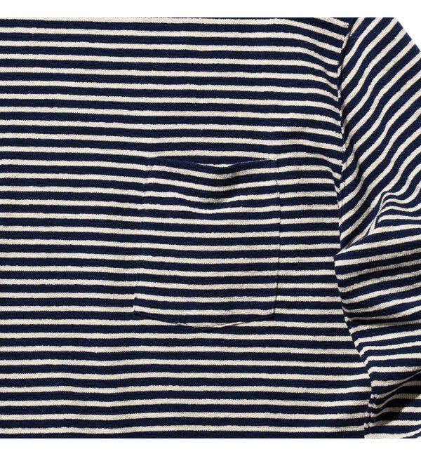 BEAMS PLUS「インレイ ストライプ ポケット Tシャツ」|Tシャツ・カットソー|