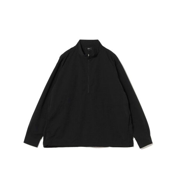 BEAMS「撥水 ワイドフィット プルオーバーシャツ」|シャツ・ブラウス|BLACK