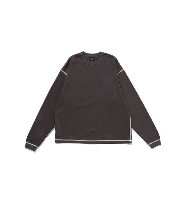 BEAMS「ワイドフィット ステッチワーク Tシャツ」|Tシャツ・カットソー|SOFT_BLACK