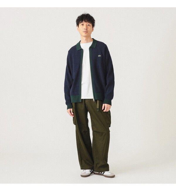 BEAMS「【別注】LACOSTE / ジップ カーディガン」|ニット・セーター|
