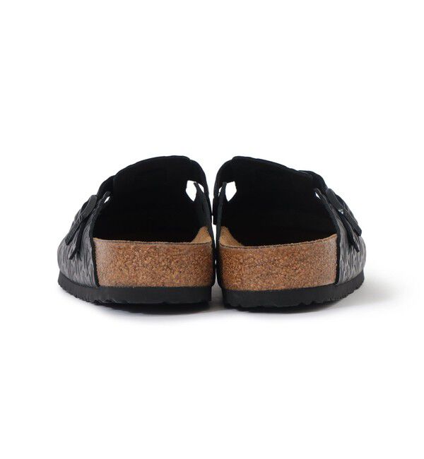 BEAMS「【別注】BIRKENSTOCK / BOSTON &ldquo;BONE PATTERN&rdquo; Smooth BLACK」|サンダル|