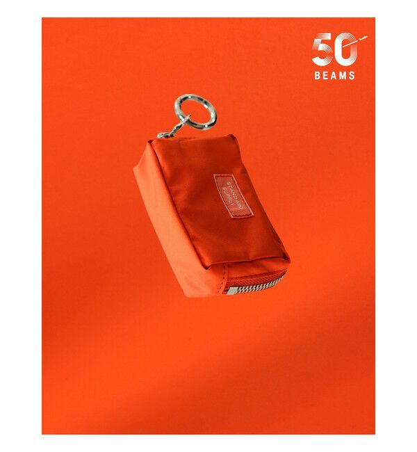 BEAMS「【別注】STANDARD SUPPLY / スクエアチャームポーチ "BEAMS ORANGE"」|ポーチ|ORANGE