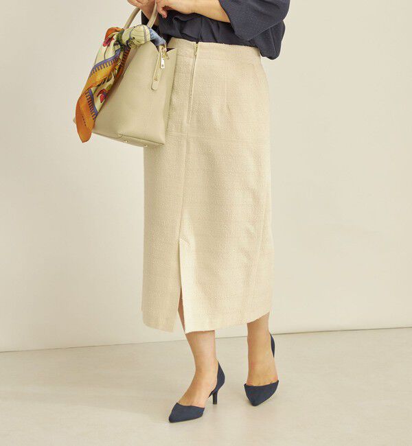 SHIPS for women「〈手洗い可能〉フロント ジップ ツイード タイト スカート」|スカート|