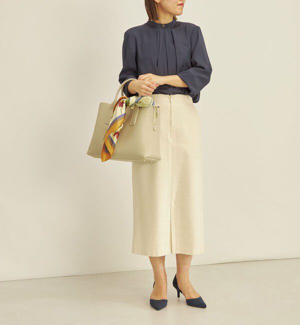 SHIPS for women「〈手洗い可能〉フロント ジップ ツイード タイト スカート」|スカート|