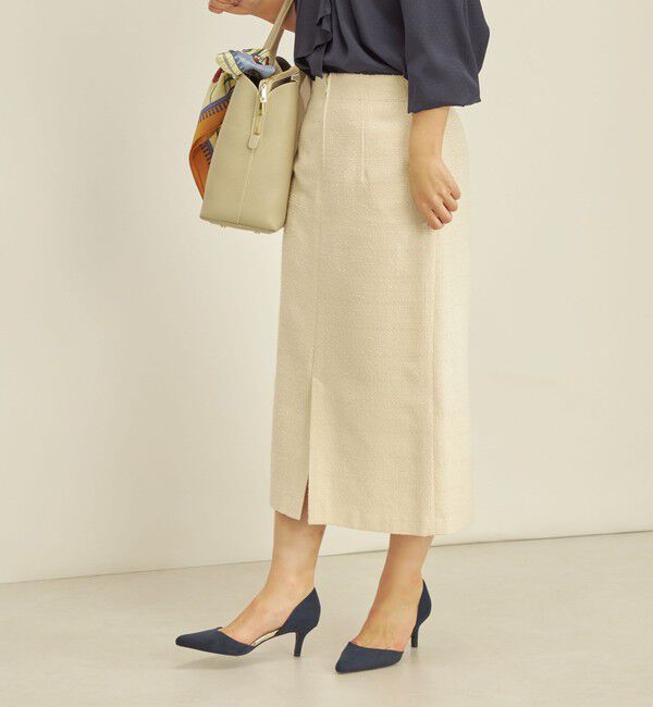 SHIPS for women「〈手洗い可能〉フロント ジップ ツイード タイト スカート」|スカート|