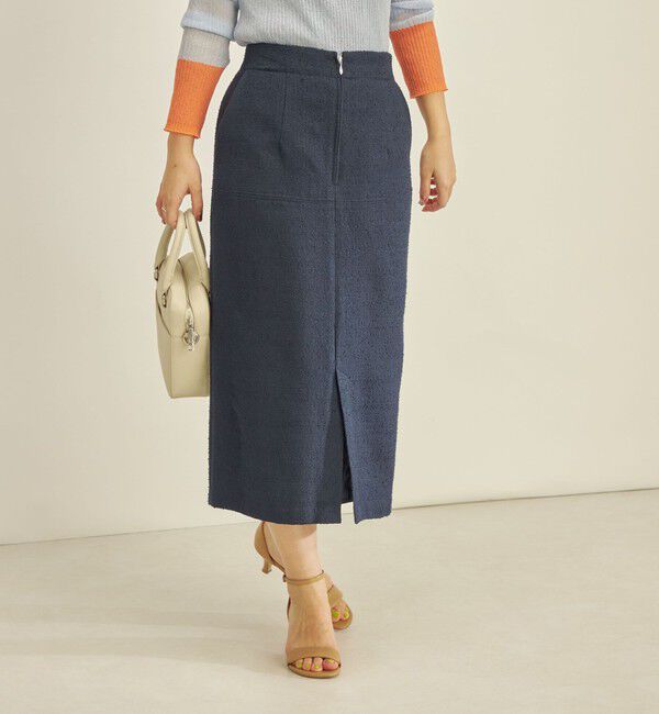 SHIPS for women「〈手洗い可能〉フロント ジップ ツイード タイト スカート」|スカート|