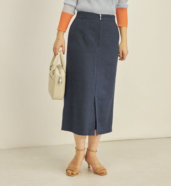 SHIPS for women「〈手洗い可能〉フロント ジップ ツイード タイト スカート」|スカート|