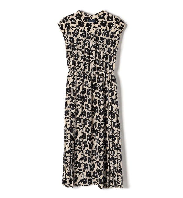 SHIPS for women「《一部追加予約》【WEB限定】〈洗濯機可能〉ドット 花柄 サイド プリーツ フレンチスリーブ ワンピース」|ワンピース|