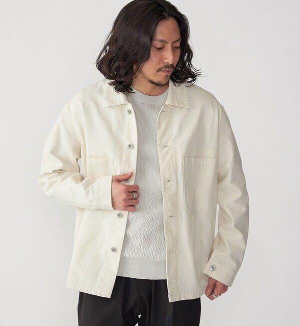 SHIPS「SHIPS: ハイツイストヤーン コットン ミリタリー シャツ アウター」|ミリタリージャケット|