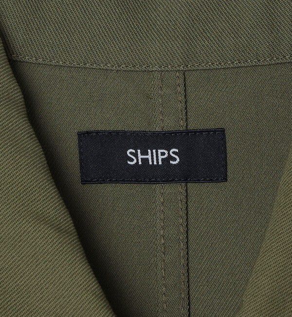 SHIPS「SHIPS: ハイツイストヤーン コットン ミリタリー シャツ アウター」|ミリタリージャケット|