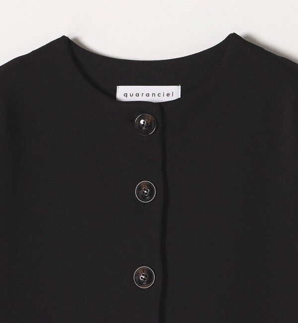 quaranciel「quaranciel:〈手洗い可能〉ノーカラー クラシカル ジャケット カーディガン」|カーディガン|