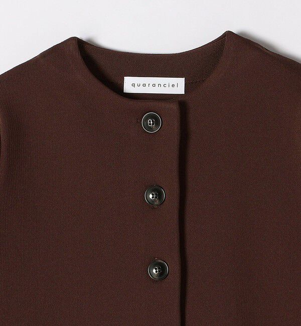 quaranciel「quaranciel:〈手洗い可能〉ノーカラー クラシカル ジャケット カーディガン」|カーディガン|