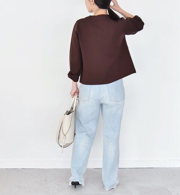 quaranciel「quaranciel:〈手洗い可能〉ノーカラー クラシカル ジャケット カーディガン」|カーディガン|